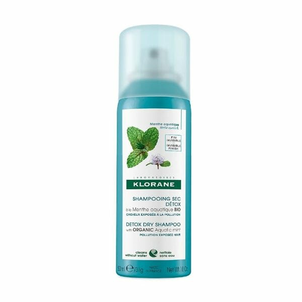 Klorane Shampoo secco alla Menta acquatica anti-inquinamento e detox 50ml-1