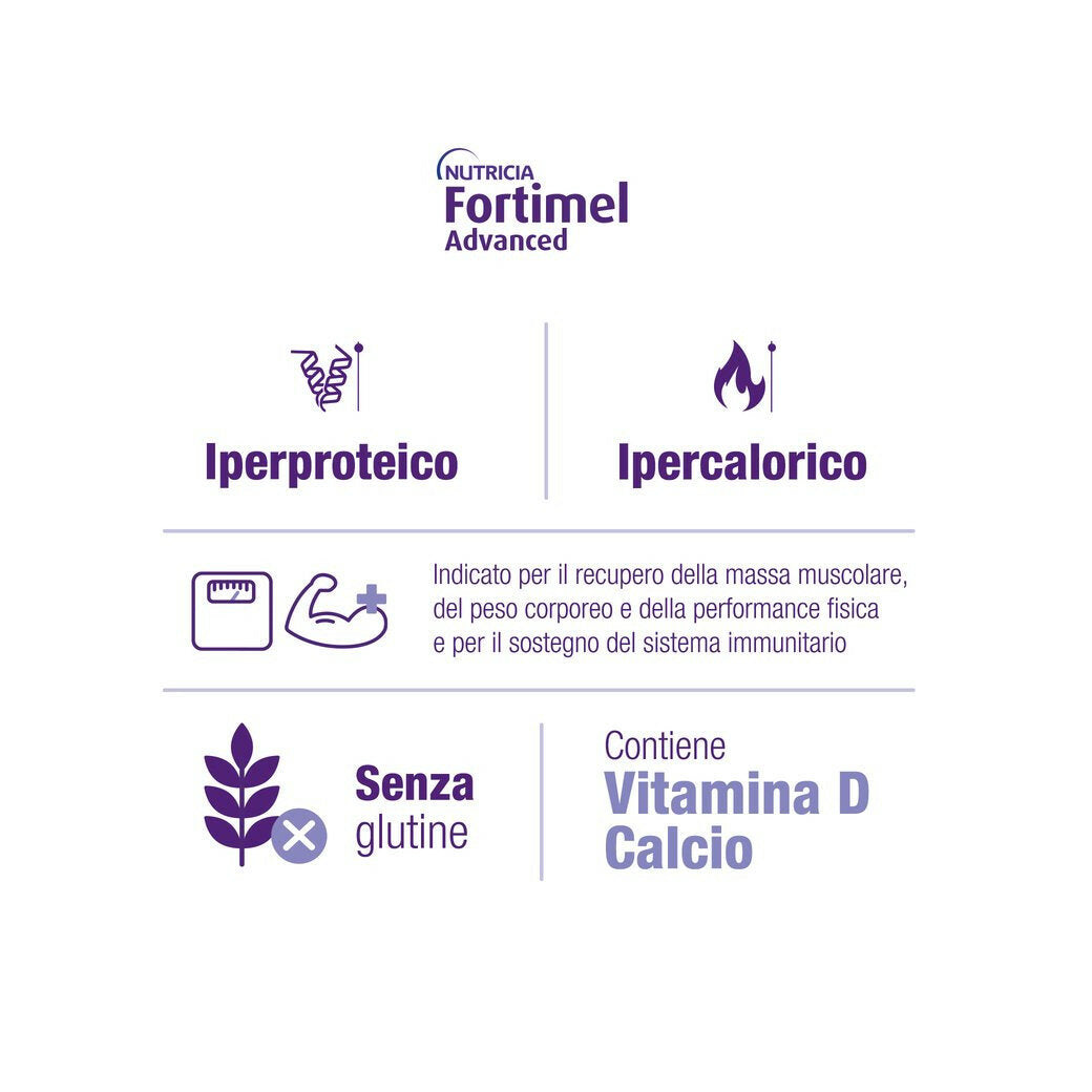 Danone Fortimel Advanced alimento iperproteico 4x200ml gusto vaniglia tropicale-4