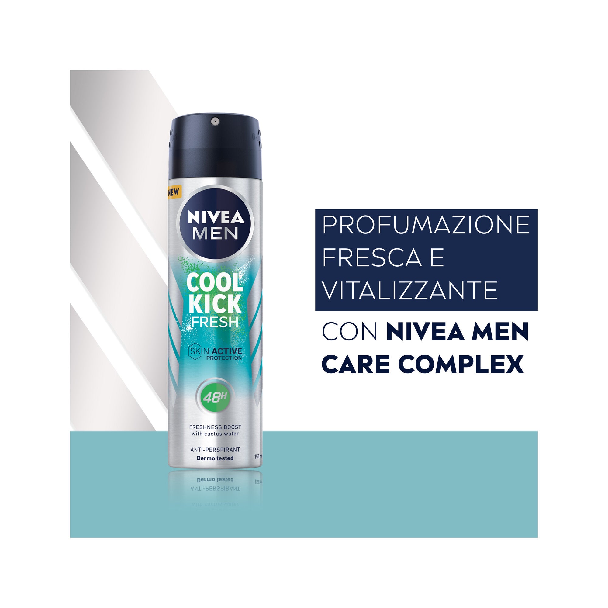 Nivea Men Cool Kick Fresh Deodorante Spray 150ml Antitraspirante Per 48h Di Freschezza-4