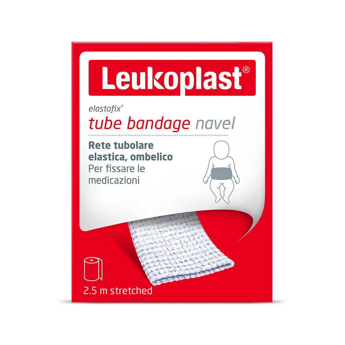 Elastofix Bende Di Fissaggio Ombelico 2.5m 1 Pezzo-1