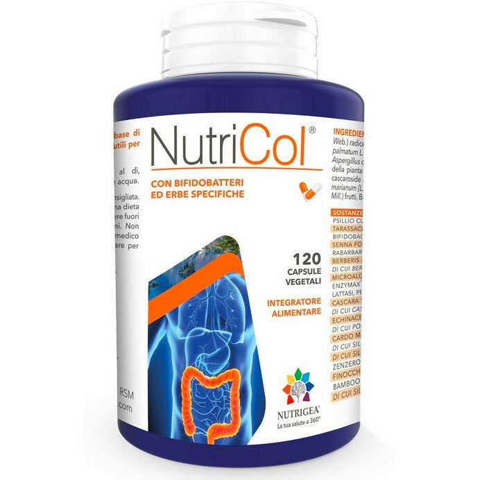Nutrigea Nutricol integratore alimentare per il benessere dell'intestino 120 capsule-2