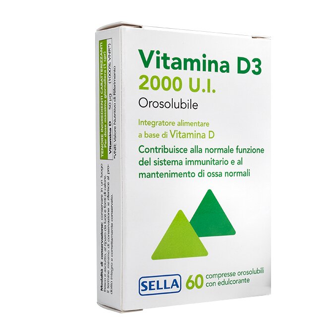 Sella Vitamina D3 2000 U.I. orosolubile 60 compresse-1