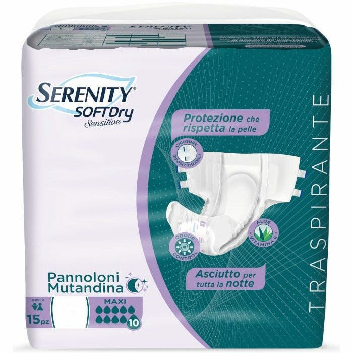 Serenity SoftDry Sensitive Maxi pannolone a mutandina taglia L 15 pezzi-2