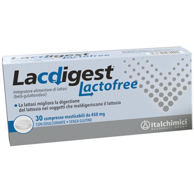 Lactidigest Lactofree per la digestione del lattosio 30 compresse masticabili-2