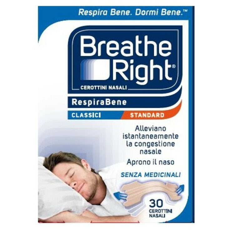 Breathe Right Classic cerottini nasali senza medicinali misura standard 30 pezzi-2