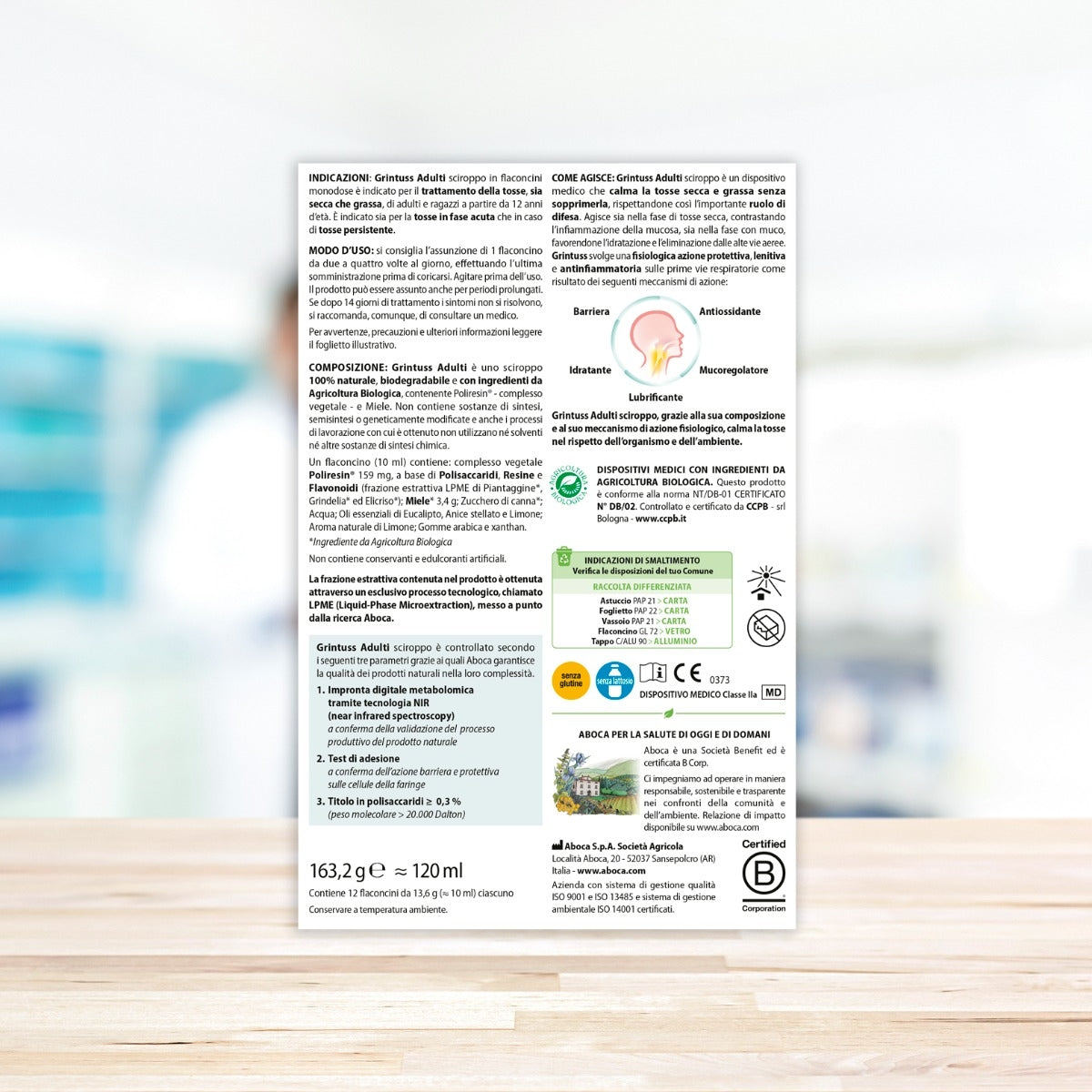 Aboca Grintuss Sciroppo Adulti Tosse Secca/Grassa 12 Flaconcini-5