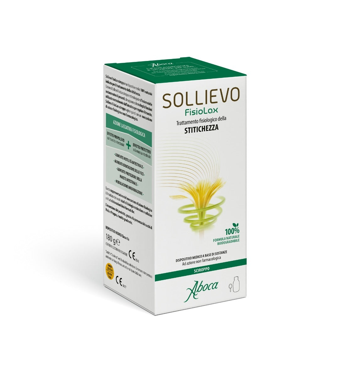 Aboca Sollievo Fisiolax Sciroppo Regolarità Intestinale 180g-2