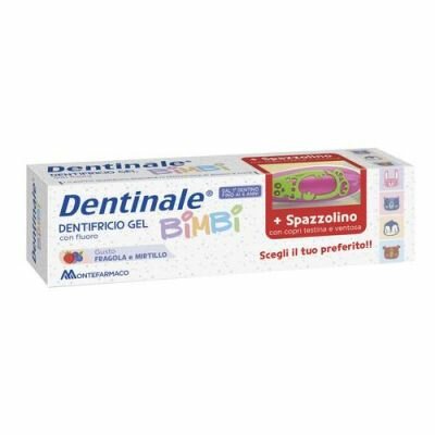 Dentinale Dentifricio Gel Bimbi + Spazzolino 0-6 Anni-2