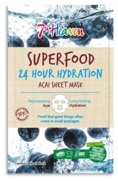 7th Heaven Superfood Maschera Viso Tessuto Bambu Con Acai-2