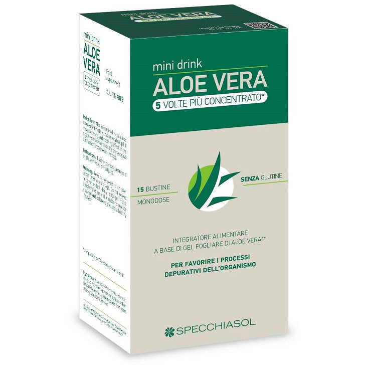 Specchiasol Aloe Vera Mini Drink per il processo depurativo dell'organismo 15 bustine-2