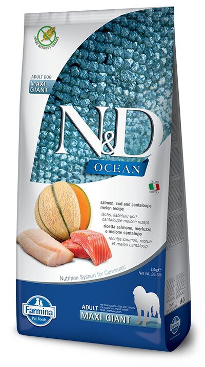 Farmina N&D Ocean Salmone E Merluzzo Cani Adulti Taglia Molto Grande Sacco 12kg-2