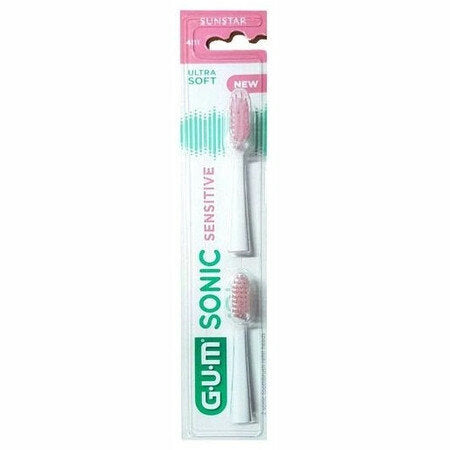 Gum Sonic Sensitive Ultra Soft testine di ricambio 2 pezzi-2