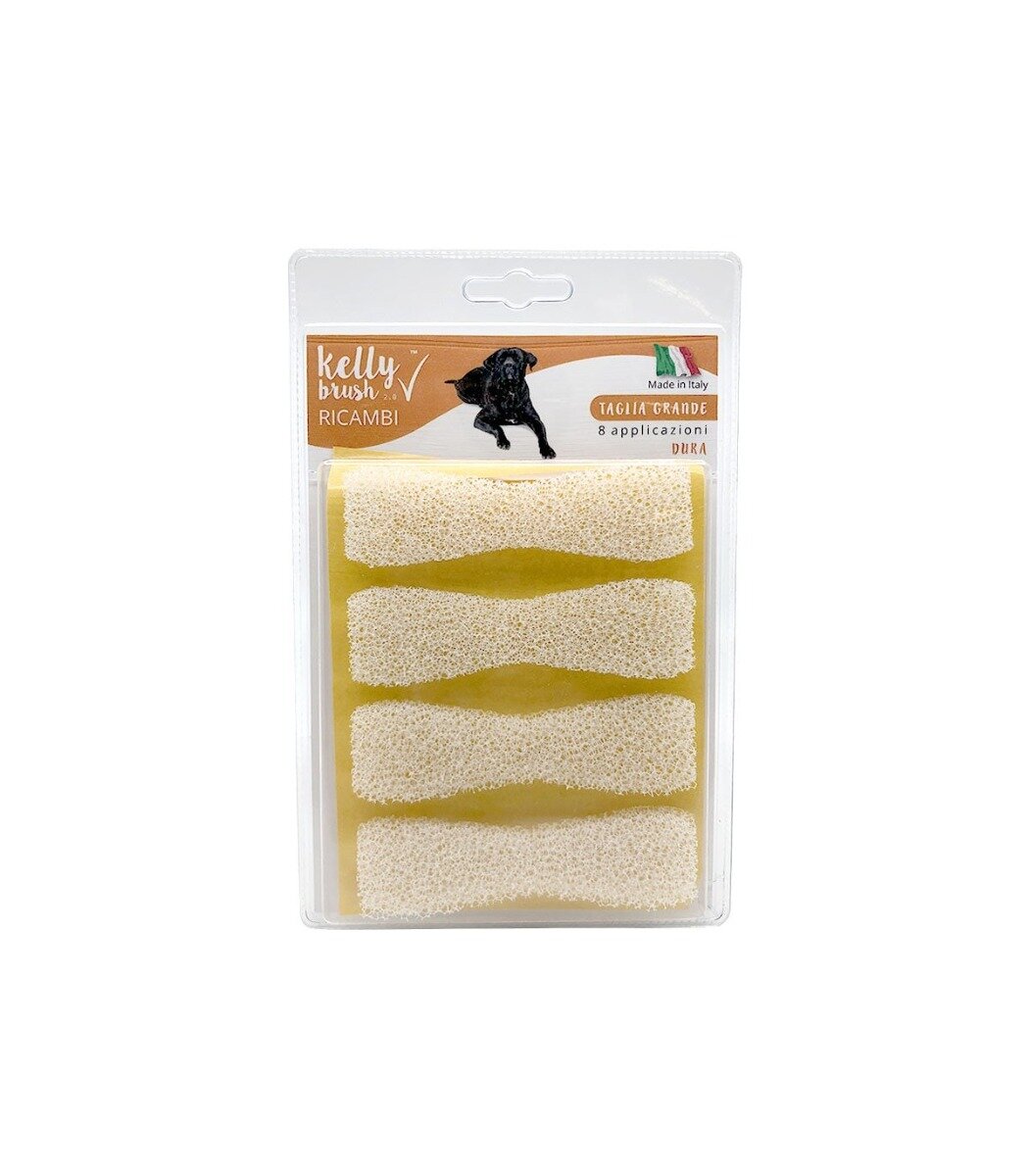Kelly Brush Ricambi Kit Spazzolino Taglia Grande Spugne Dure Per Cani 8 Applicazioni-2