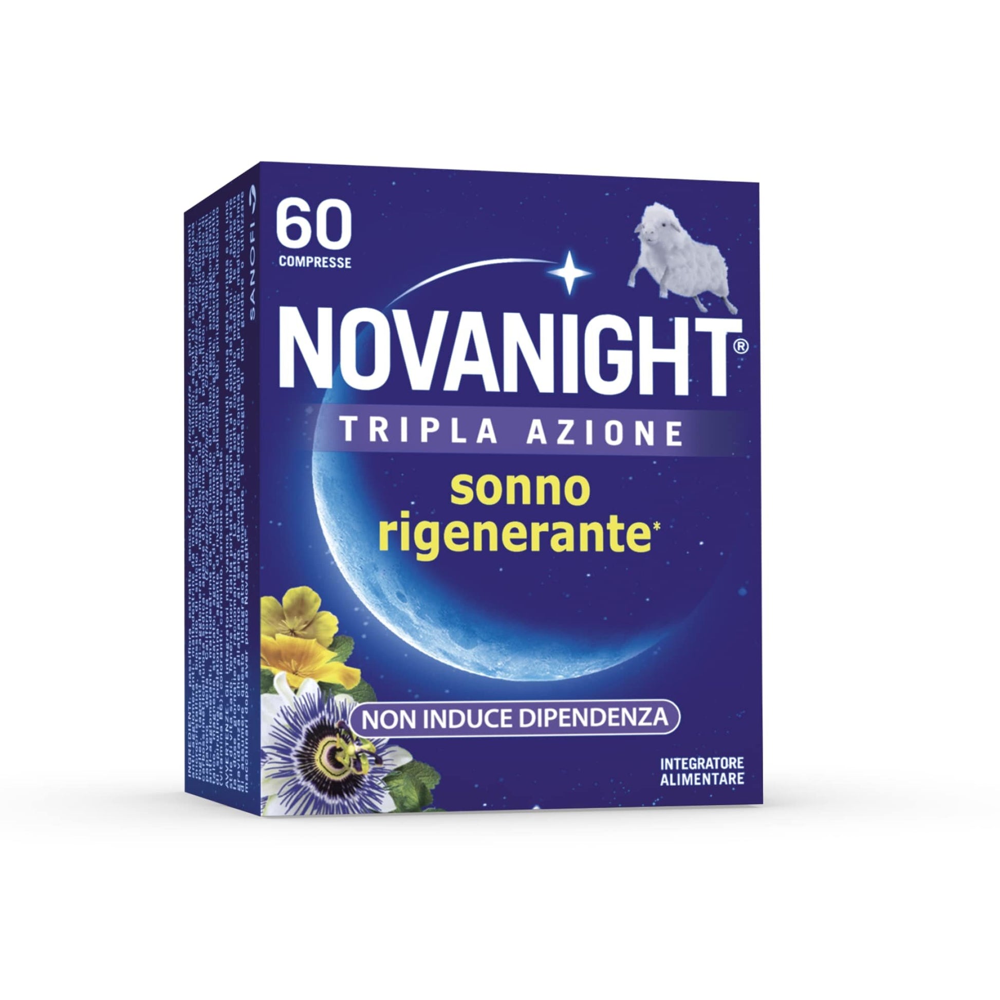 Novanight Tripla Azione con Melissa e Melatonina per Dormire Senza Glutine 60 Compresse-1