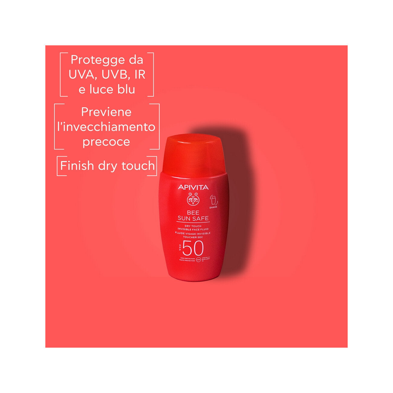 Apivita Bee Sun Safe Dry Touch Fluido Viso Invisibile SPF50 50ml-2