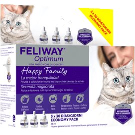 Feliway Optimum Ricarica Diffusore Anti-stress Gatti 3x48ml-2