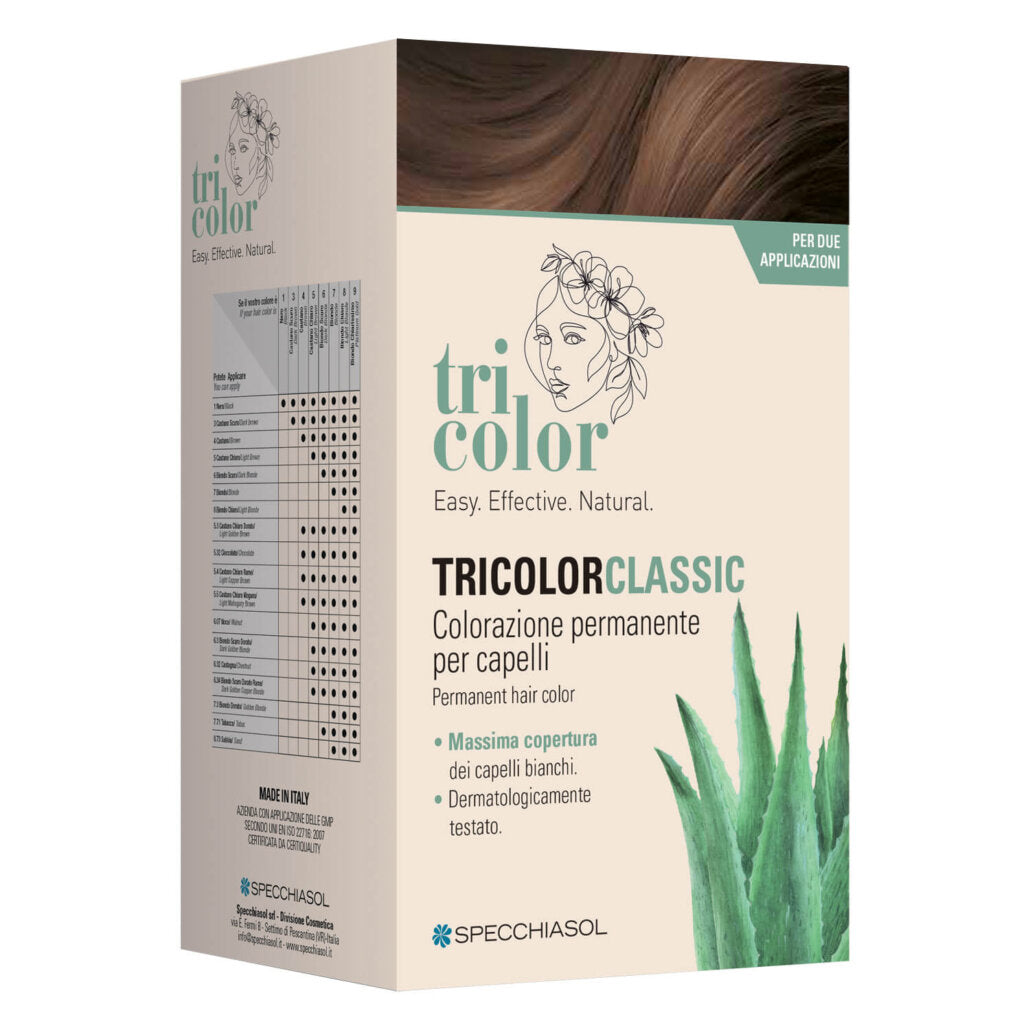 Specchiasol Tricolor Classic 4 Castano 2 Tubi 50ml 2 Shaker 50ml + 4 Bustine 8ml-1