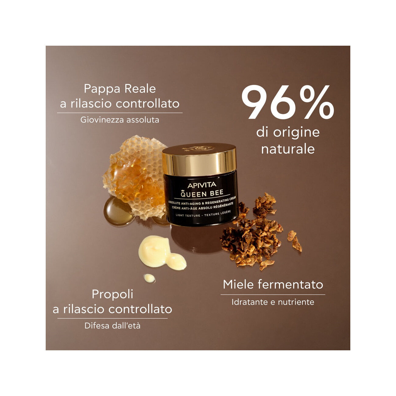 Apivita Queen Bee Light Crema Viso Anti-Età Assoluta&Rigenerante Texture Leggera 50ml-3
