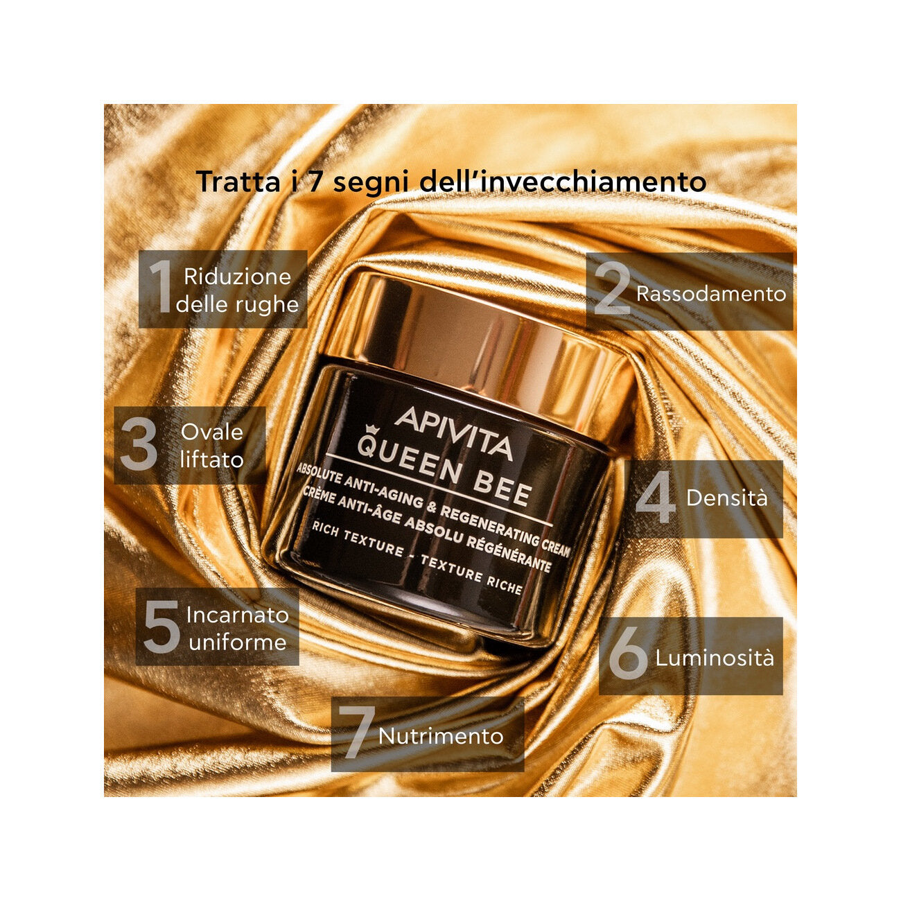 Apivita Queen Bee Rich Crema Viso Anti-Età Assoluta&Rigenerante Texture Ricca 50ml-2