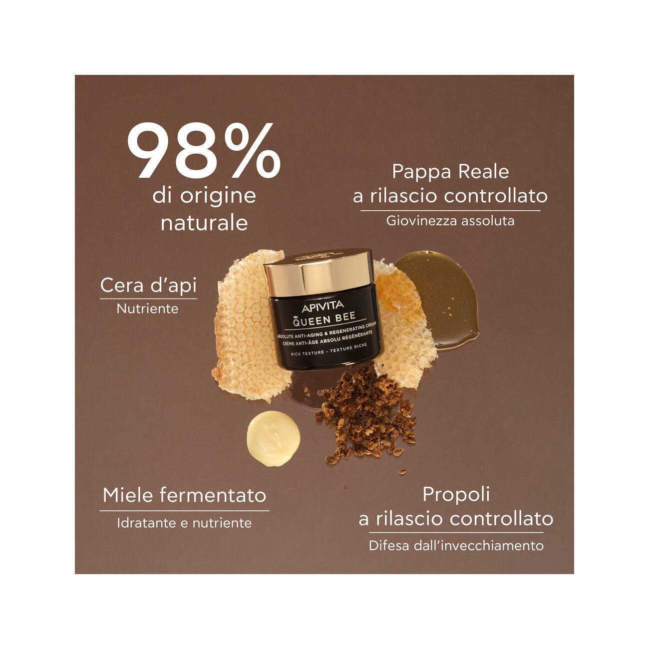 Apivita Queen Bee Rich Crema Viso Anti-Età Assoluta&Rigenerante Texture Ricca 50ml-3