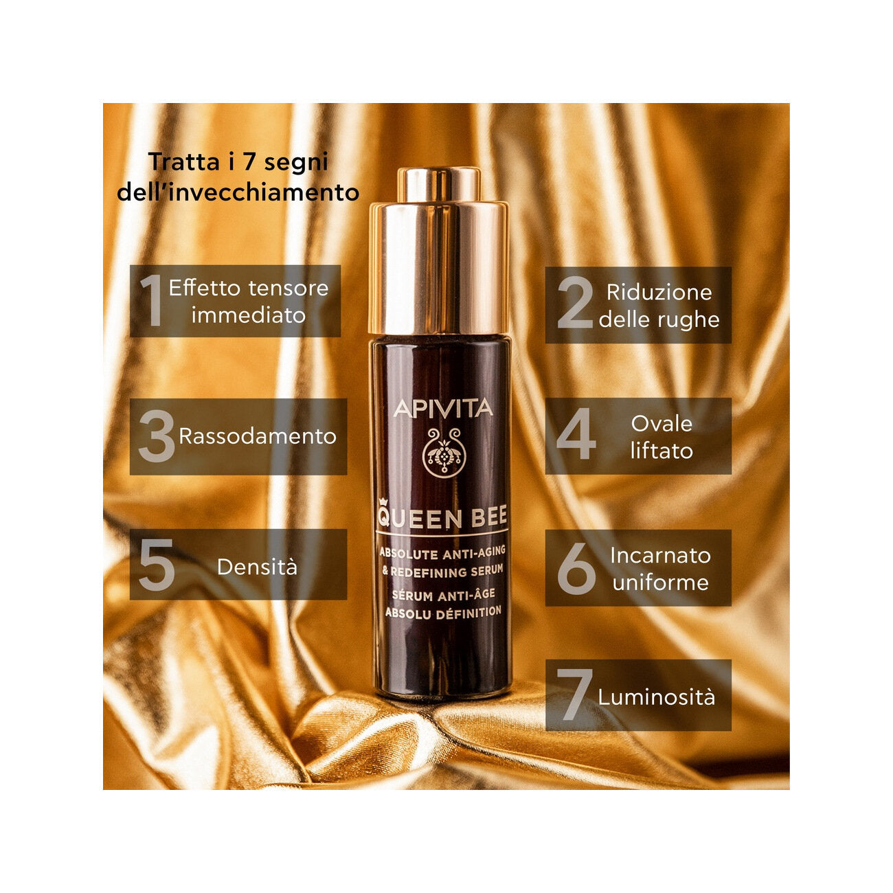 Apivita Queen Bee Serum Siero Viso Anti-Età Assoluto&Rassodante 30ml-2