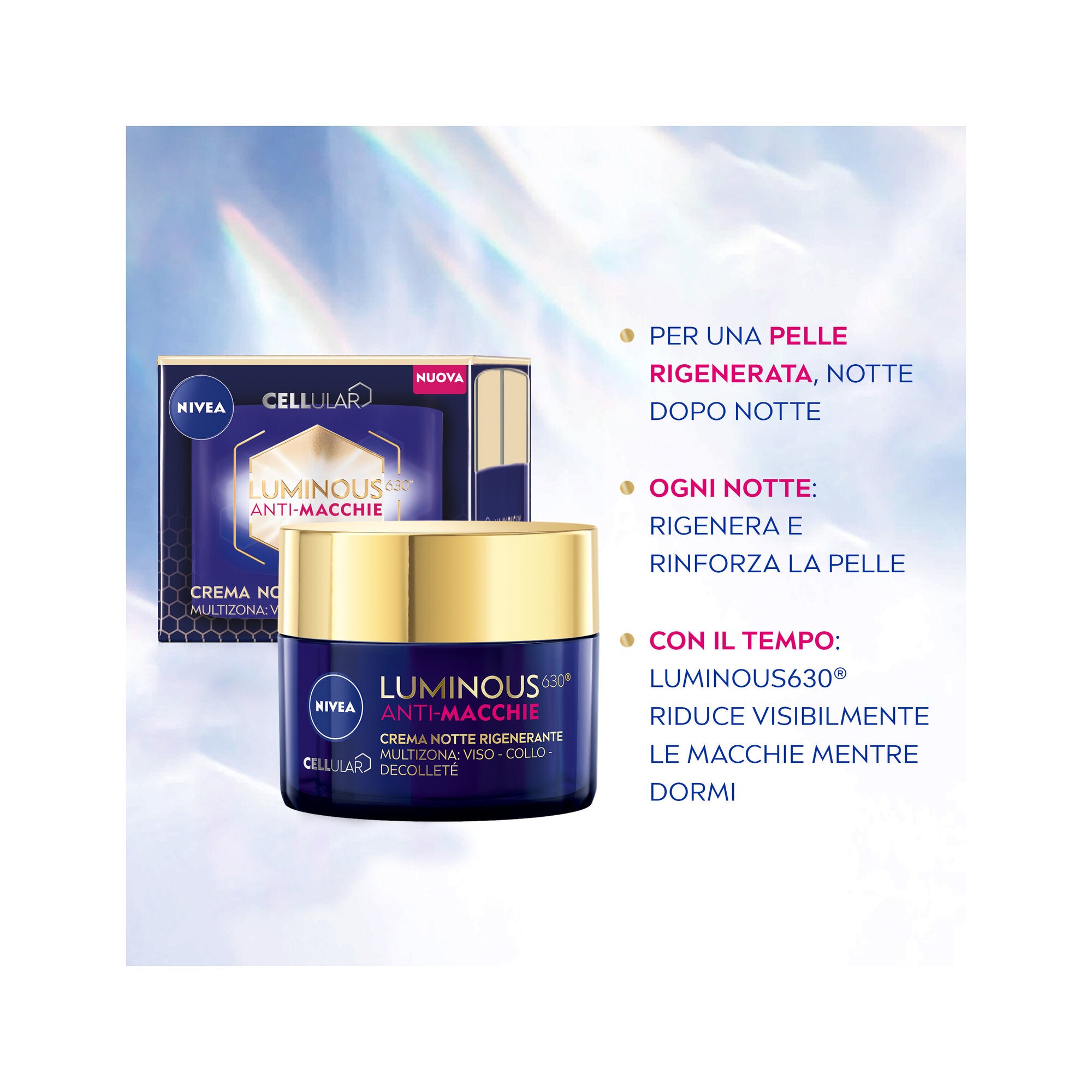 Nivea Cellular Luminous630 Anti-macchie Crema Viso Notte Rigenerante 50 ml Crema Antimacchia Viso-16