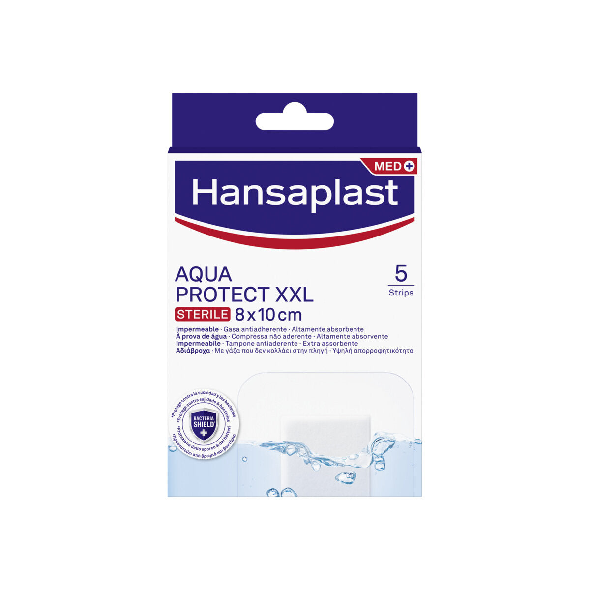 Hansaplast Cerotti Aqua Protect XXL Impermeabili Per Grandi Ferite 8x10cm 5 Pezzi-1