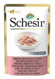 Schesir Tonnetto Con Affettato Di Pollo In Jelly CIbo Umido Gatti Adulti Bustina 85g-2