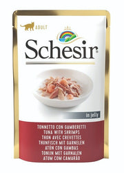 Schesir Tonnetto Con Gamberetti In Jelly Cibo Umido Gatti Adulti Bustina 85g-2