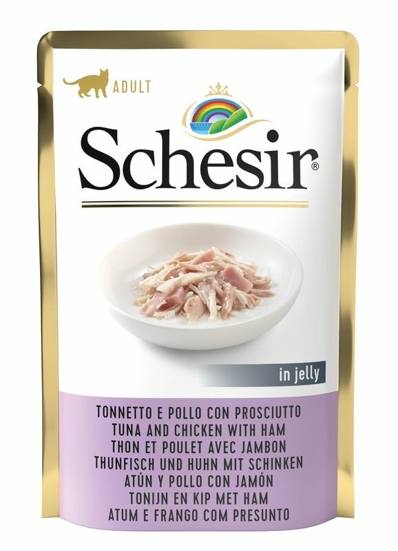 Schesir Tonnetto E Pollo Con Prosciutto In Jelly Cibo Umido Gatti Adulti Bustina 85g-2