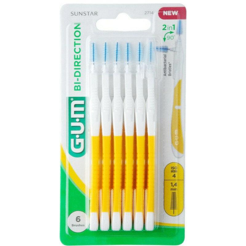 Gum Bi-Direction scovolino interdentale 1.4mm 6 pezzi-2
