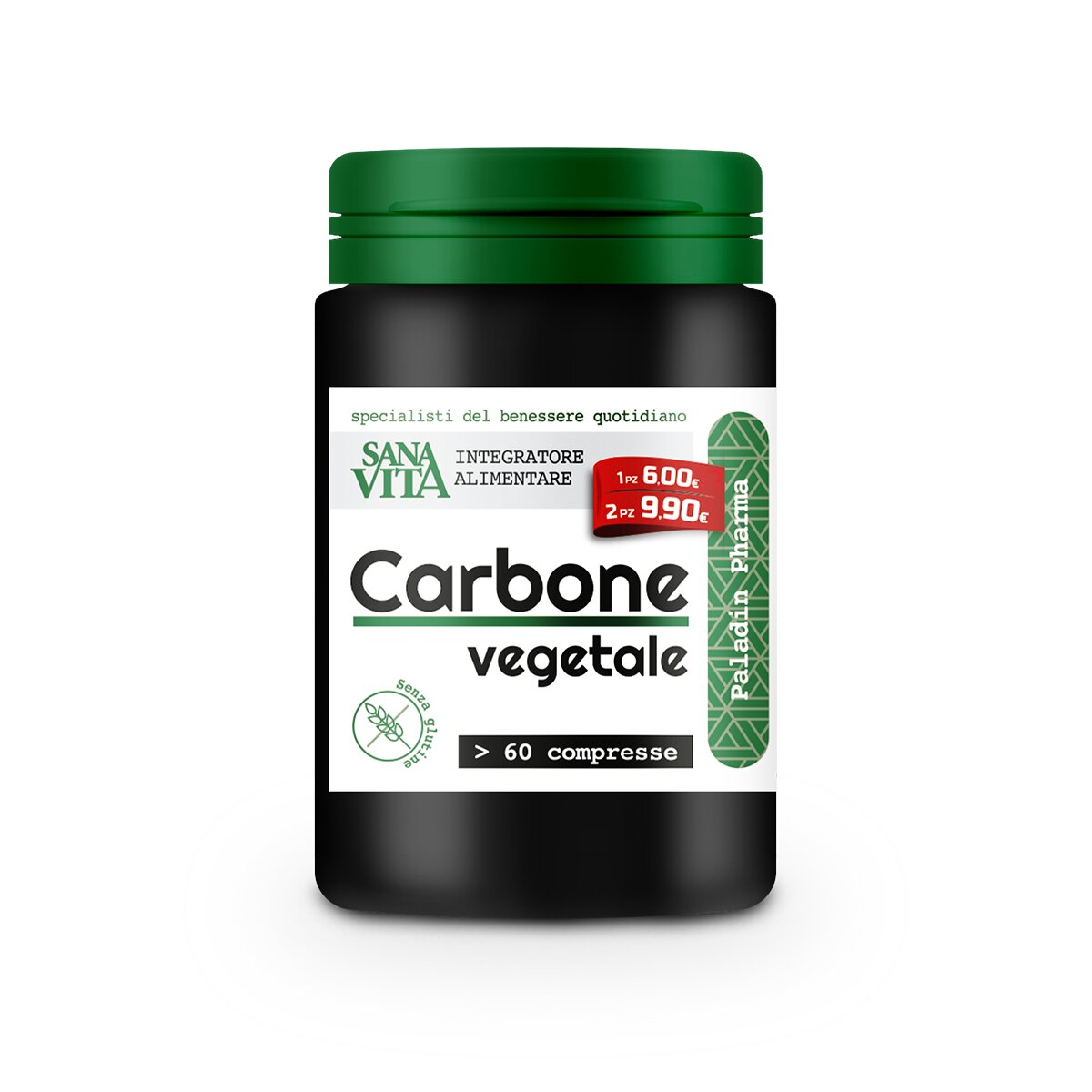 Sanavita Carbone Vegetale 60 compresse-2