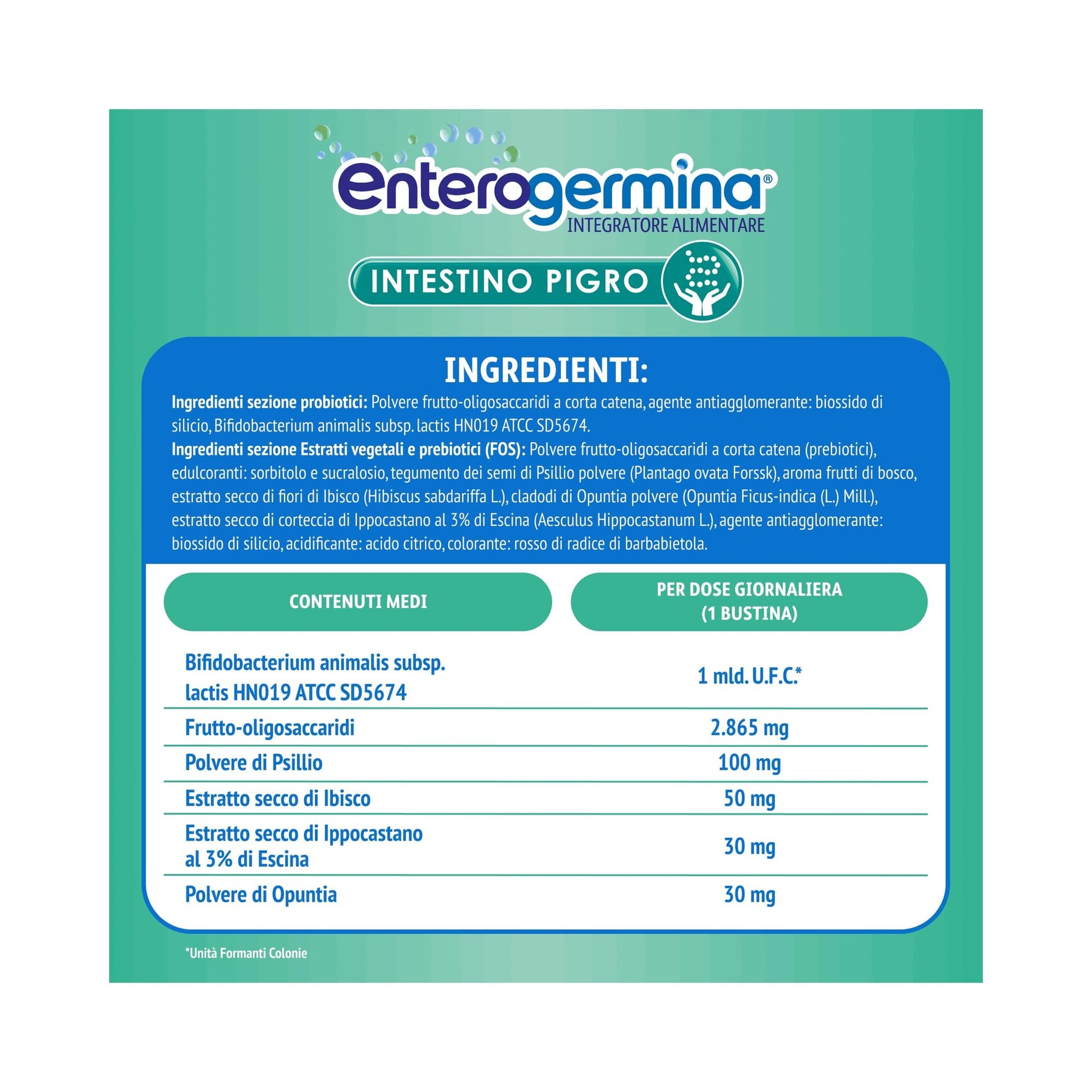 Enterogermina Intestino Pigro Fermenti Lattici, Probiotici, Prebiotici, FOS, Integratore Regolarità Intestinale 20 bustine-7