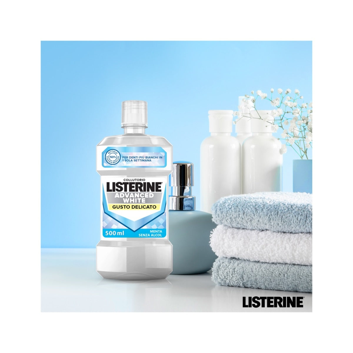 Listerine Advanced White Collutorio Gusto Delicato 500ml-9