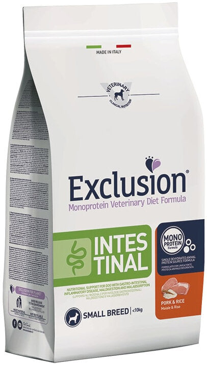 Exclusion Monoprotein Veterinary Diet Formula Intestinal Cibo Secco Maiale E Riso Per Cani Adulti Taglia Piccola Sacco 7kg-2