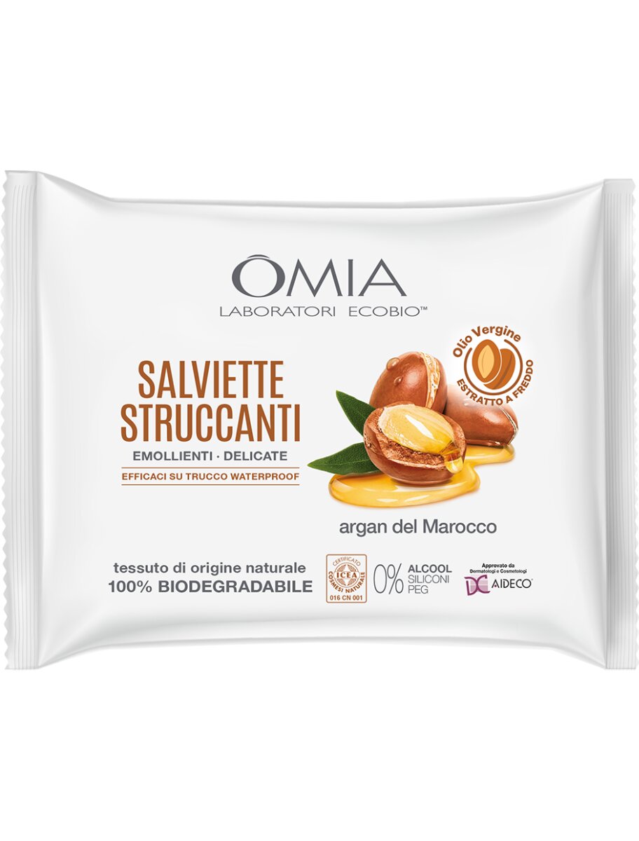 Omia Salviette Struccanti Viso Argan del Marocco 20 pezzi-2