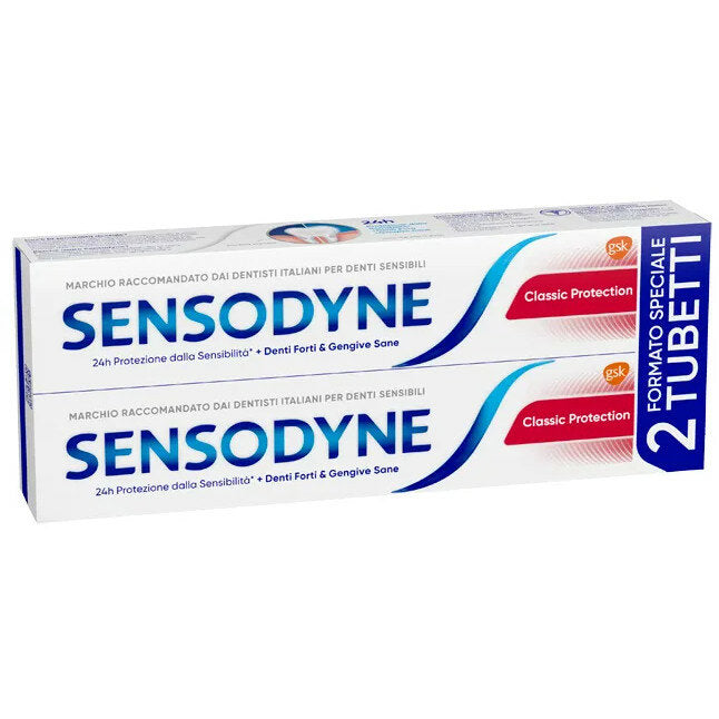 Sensodyne Classic Protection Dentifricio Quotidiano Denti Sensibili Con Fluoro 2x75ml-2