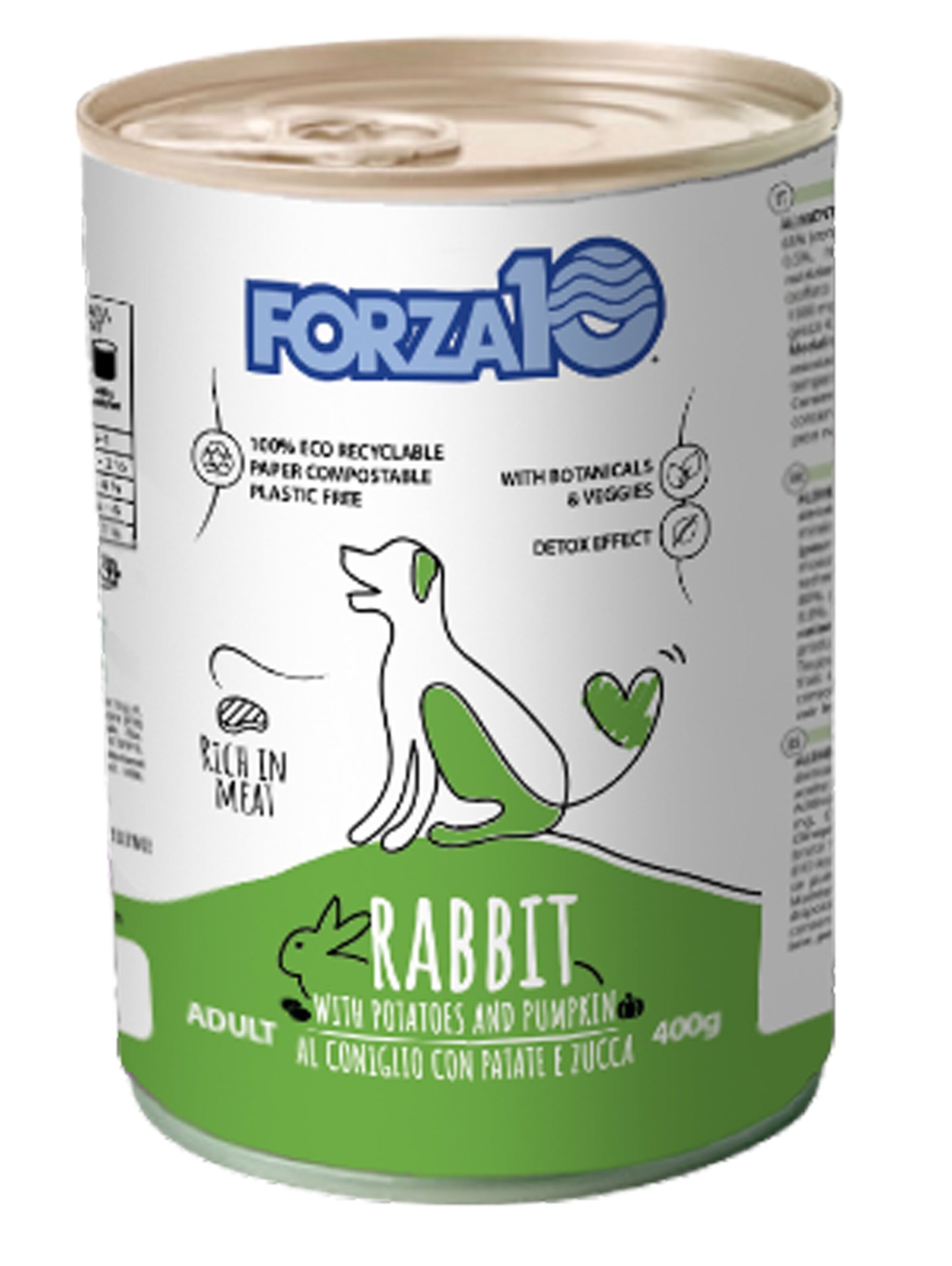 Forza10 Adult Maintenance Cibo Umido Al Coniglio/Patate/Zucca Cani Adulti Barattolo 400g-1