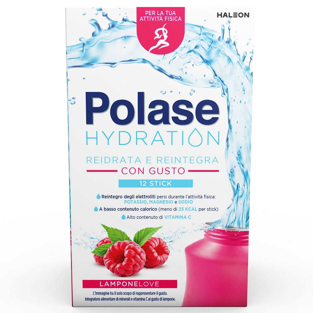 Polase Hydration Integratore Alimentare Magnesio E Potassio Sali Minerali Vitamina C Lampone 12 Stick-4