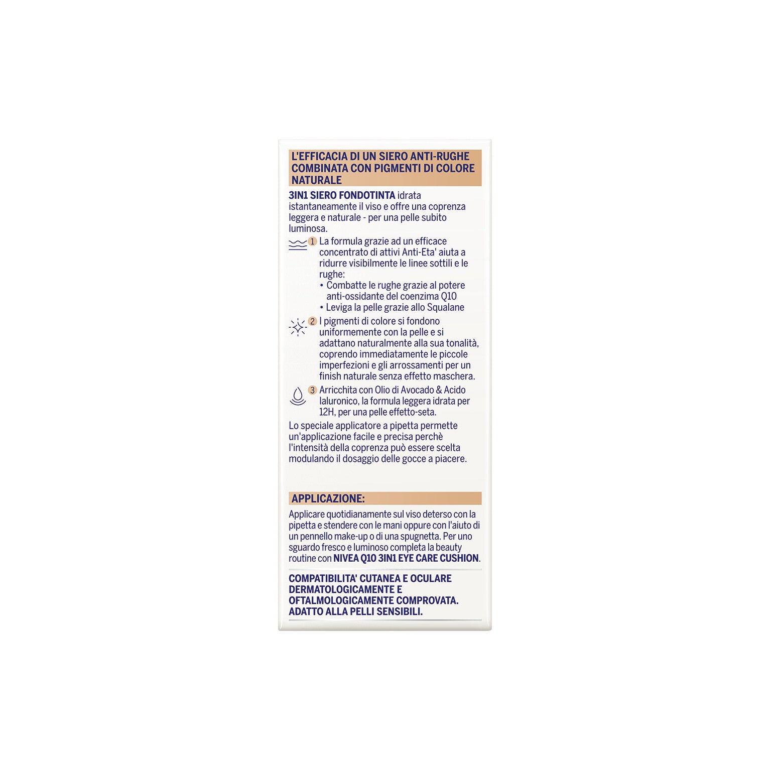 Nivea Face Q10 Antirughe Power 3In1 Siero Fondotinta Dark 30ml-3