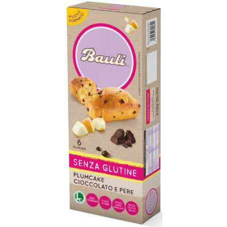 Bauli Plumcake Cioccolato E Pere Senza Glutine 6x35g-2