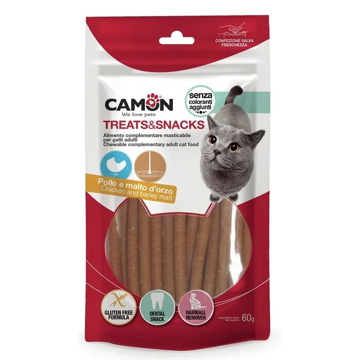 Camon Bastoncini Di Pollo Per Gatti Al Malto 60gr-3
