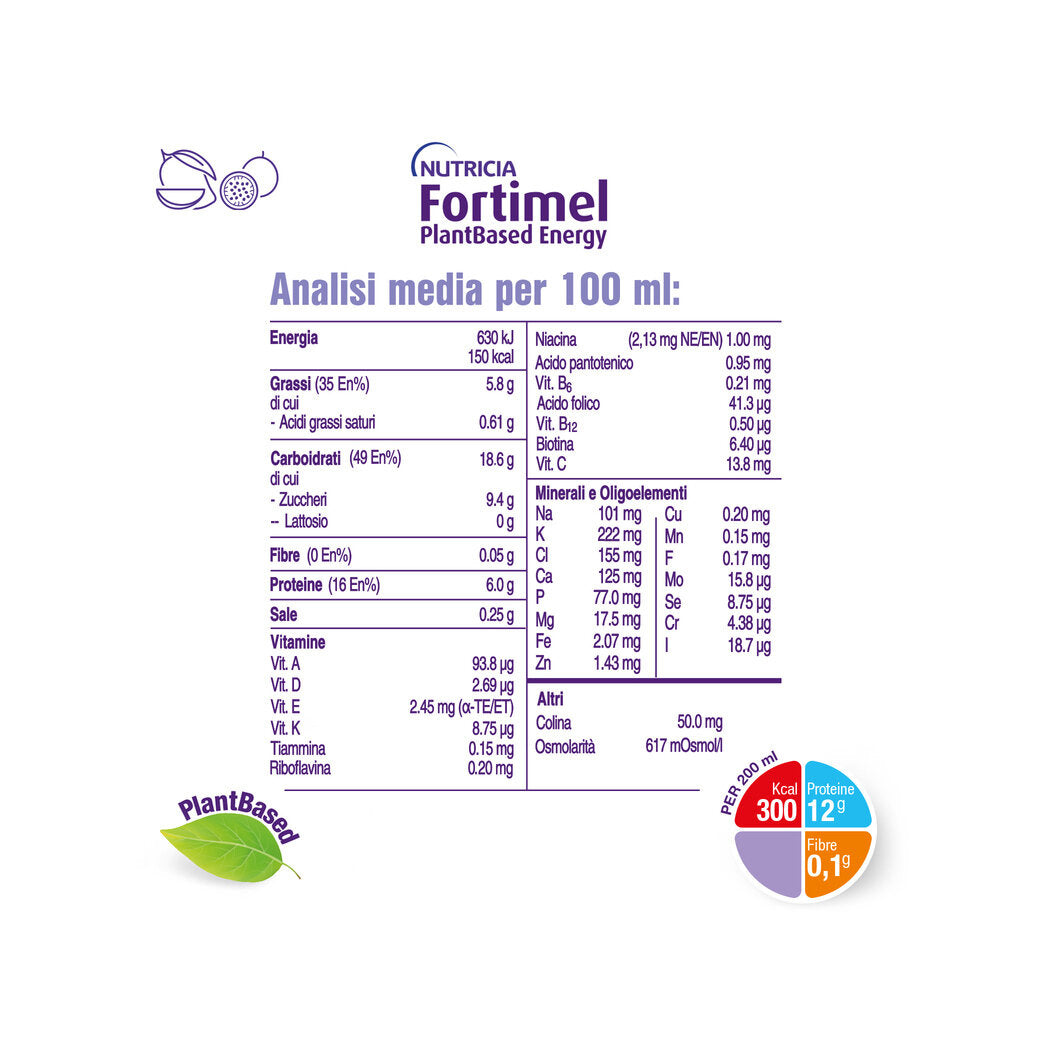 Fortimel Plant Based Energy Mango Passion Fruit 4x200ml-5