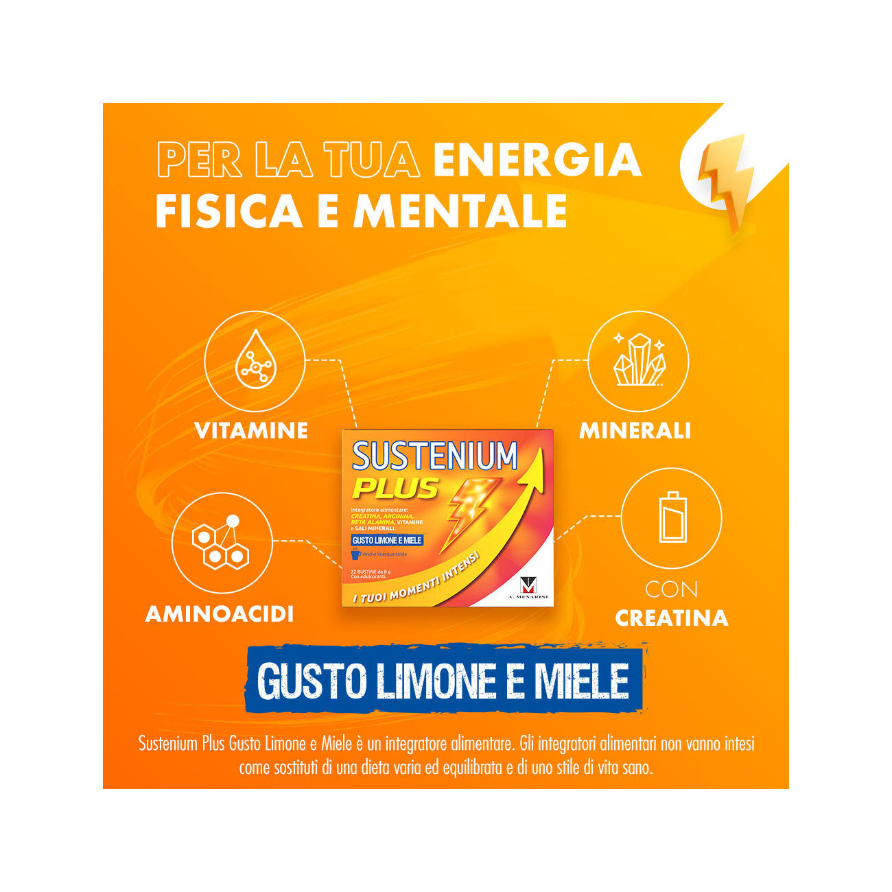 Sustenium Plus Limone Miele 22 Bustine-13