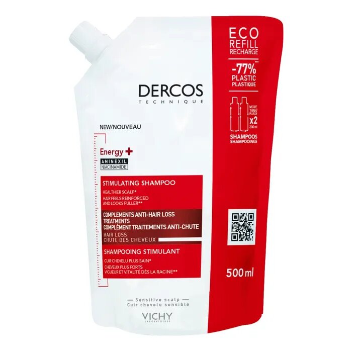Vichy Dercos Shampoo Energizzante Eco-Ricarica 500 ml-2