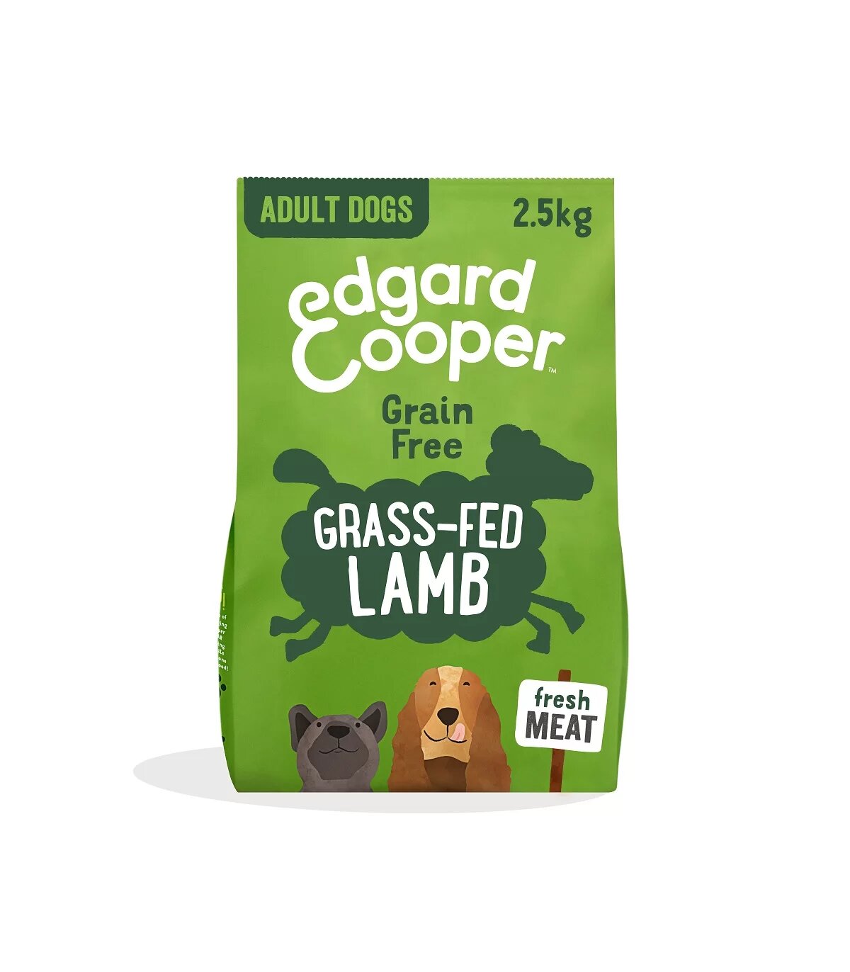 Edgard & Cooper Adult Agnello Nutrito Con Erba Senza Cereali Cibo Secco per Cani 2,5kg-3