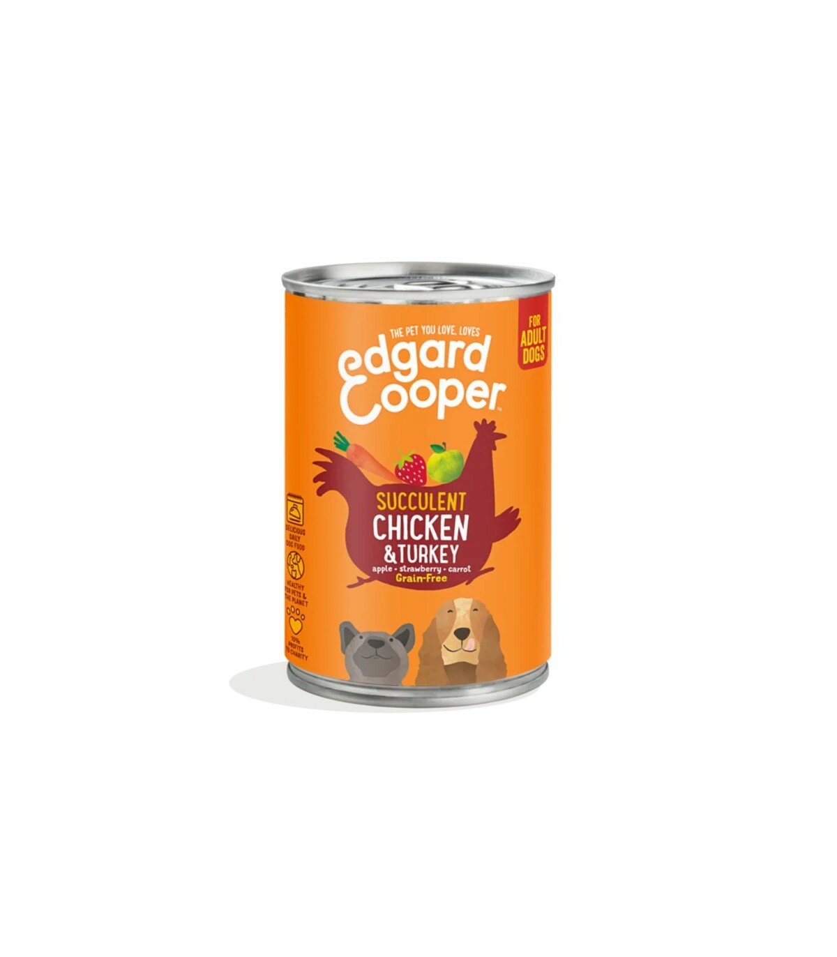 Edgard & Cooper Adult Pollo E Tacchino Senza Cereali Cibo Umido per Cani  400g-3
