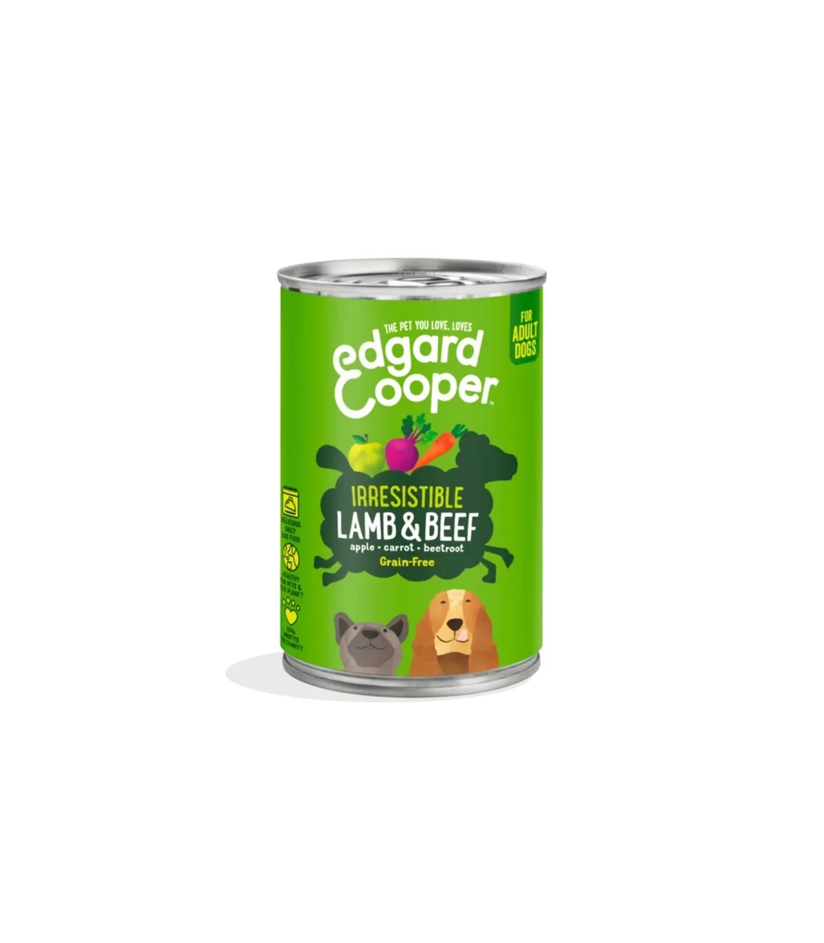Edgard & Cooper Adult Agnello E Manzo Senza Cereali Cibo Umido per Cani 400g-3