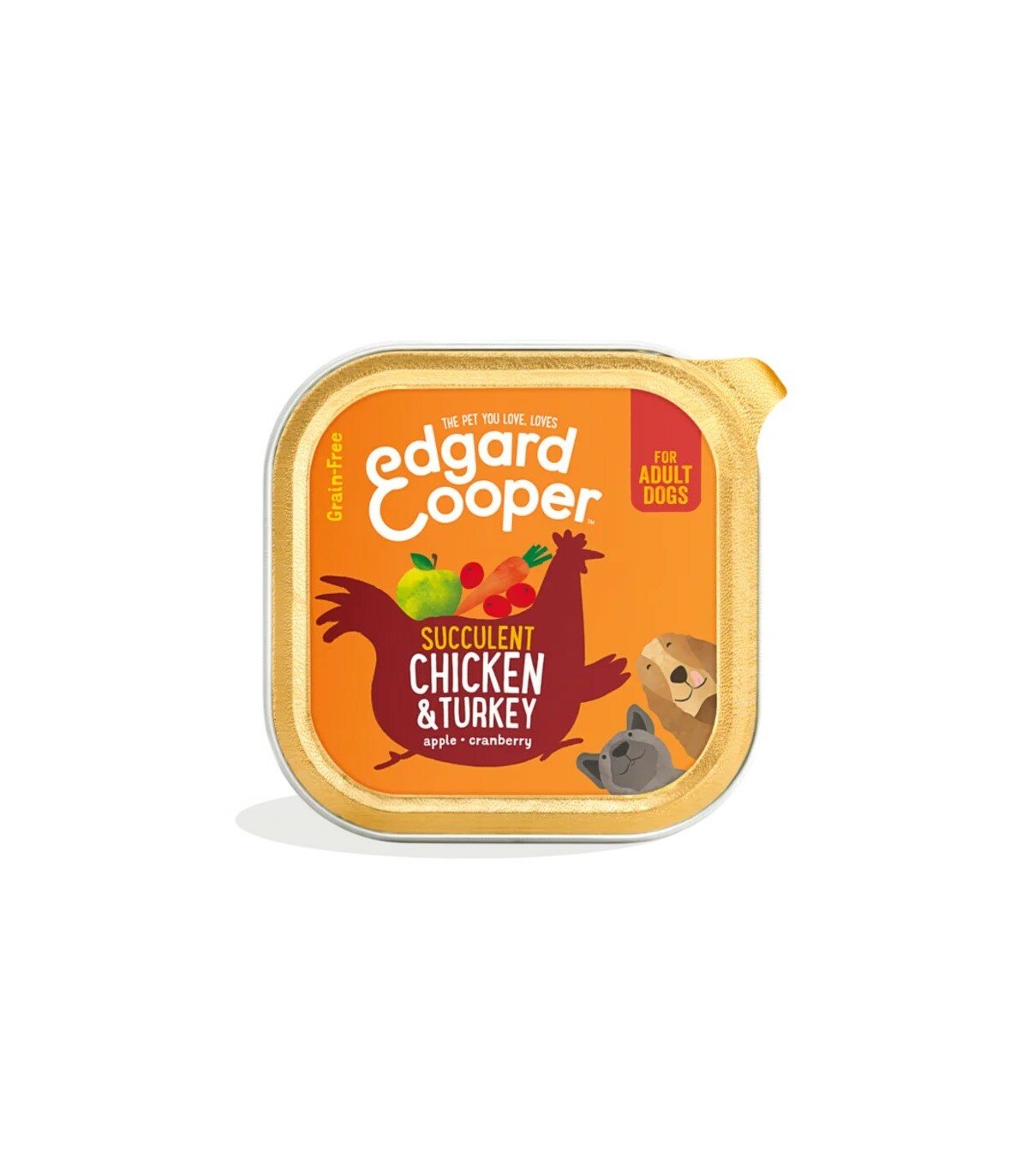 Edgard & Cooper Adult Pollo E Tacchino Senza Cereali Cibo Umido per Cani 150g-3