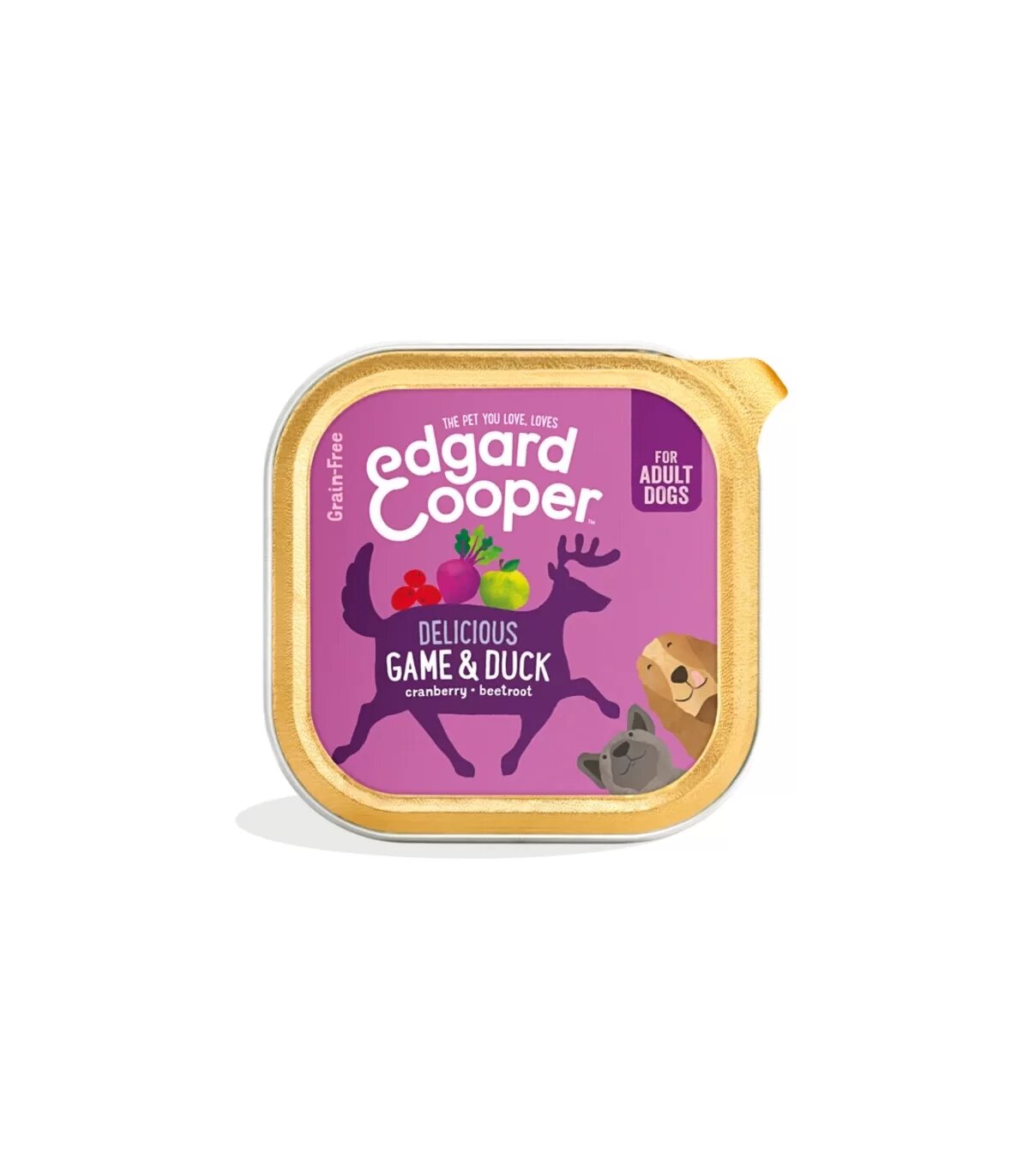 Edgard & Cooper Adult Selvaggina E Anatra Senza Cereali Cibo Umido per Cani 150g-3